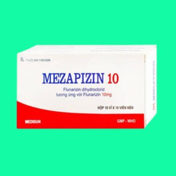Chính diện hộp thuốc Mezapizin 10mg