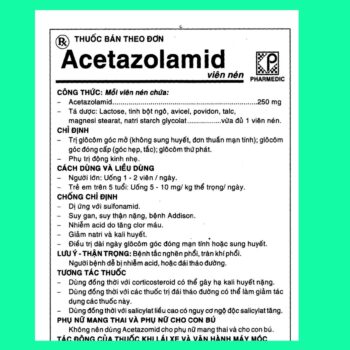 ACETAZOLAMID 6 Acetazolamid
