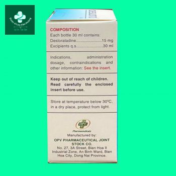 Deslotid Siro 4 Deslotid Siro thành phần