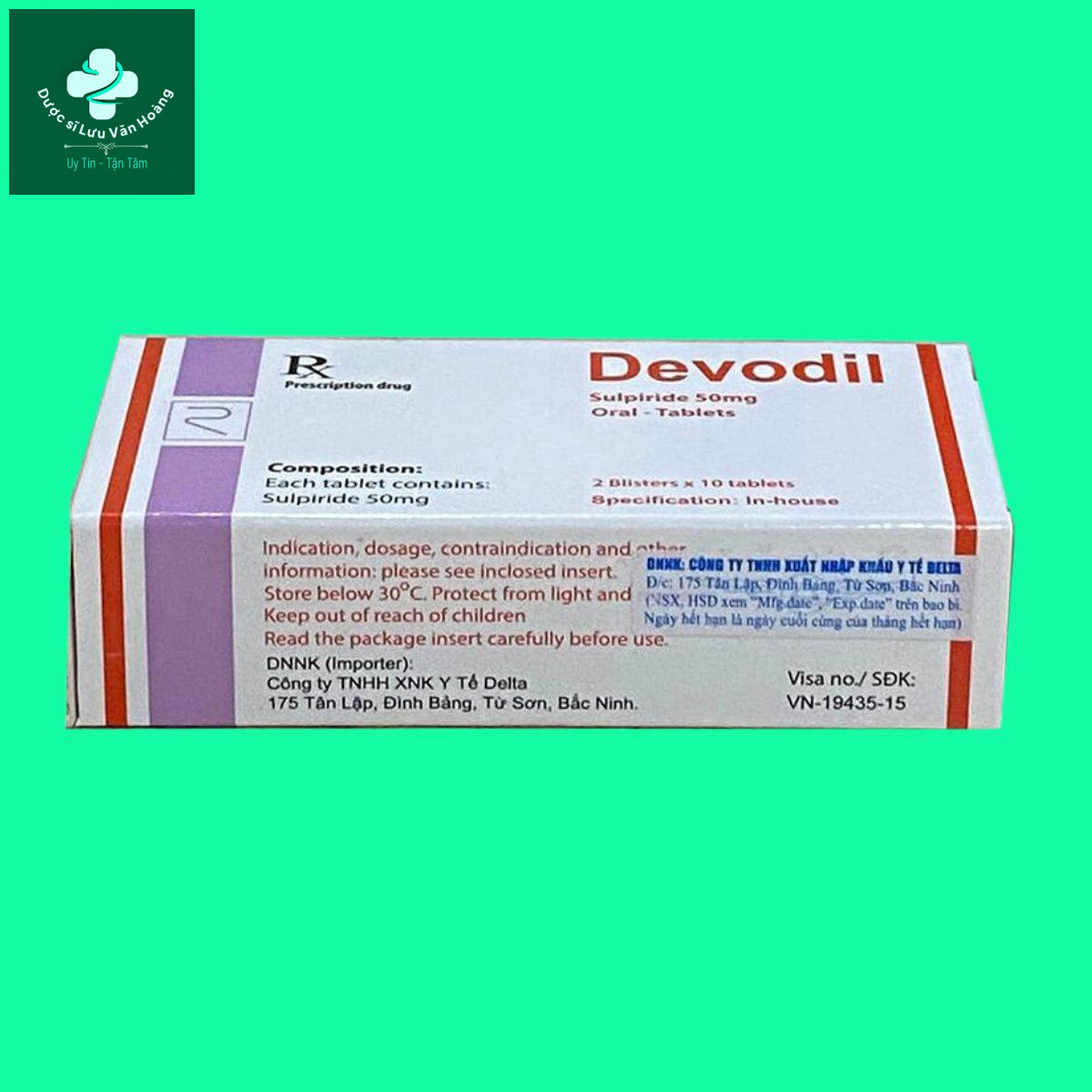 Devodil-50mg-11 Mặt bên hộp thuốc Devodil