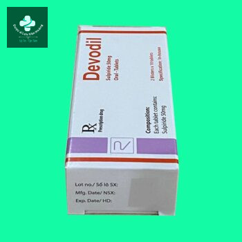Devodil 12 Mặt bên hộp thuốc Devodil