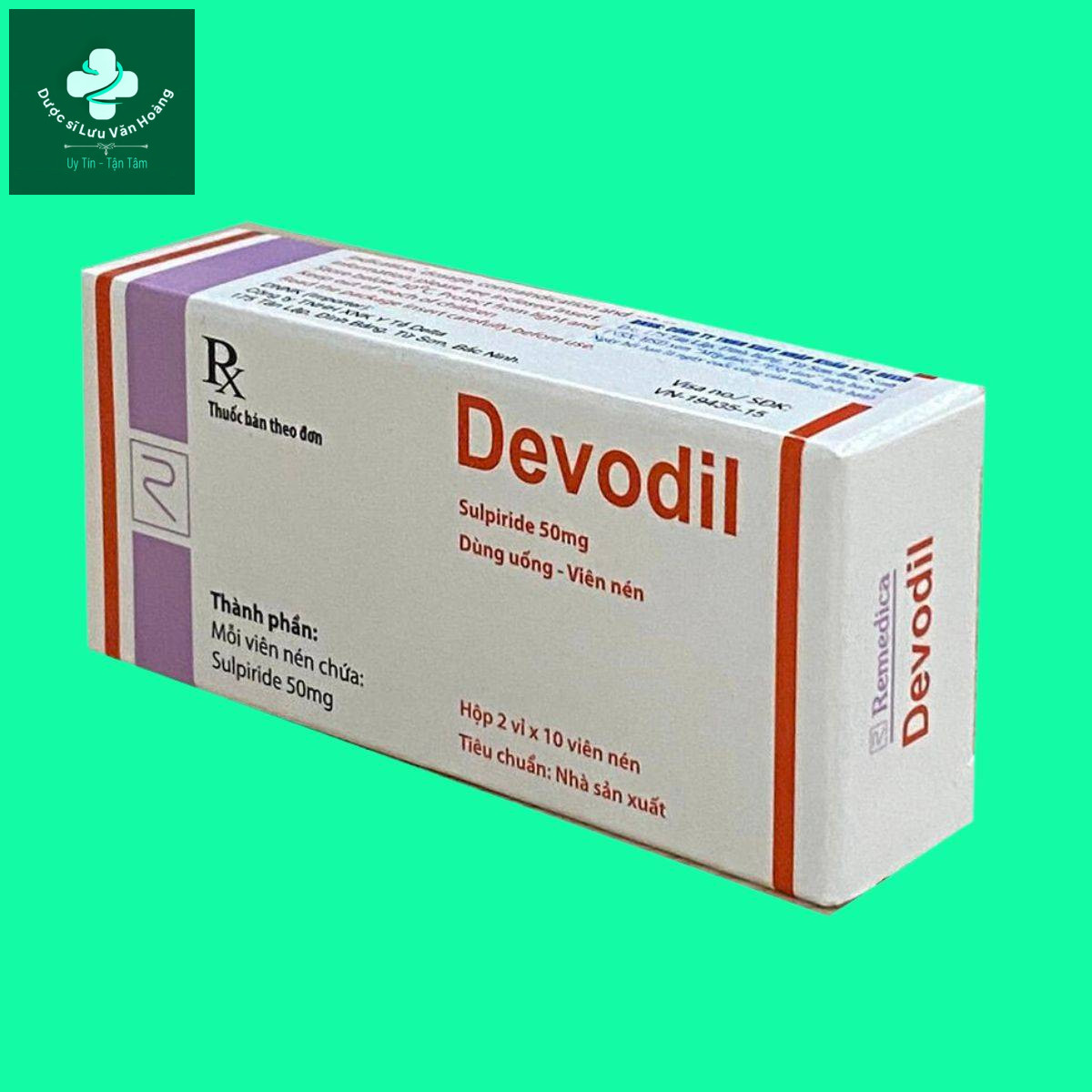 Devodil-50mg-14 Mặt bên hộp thuốc Devodil