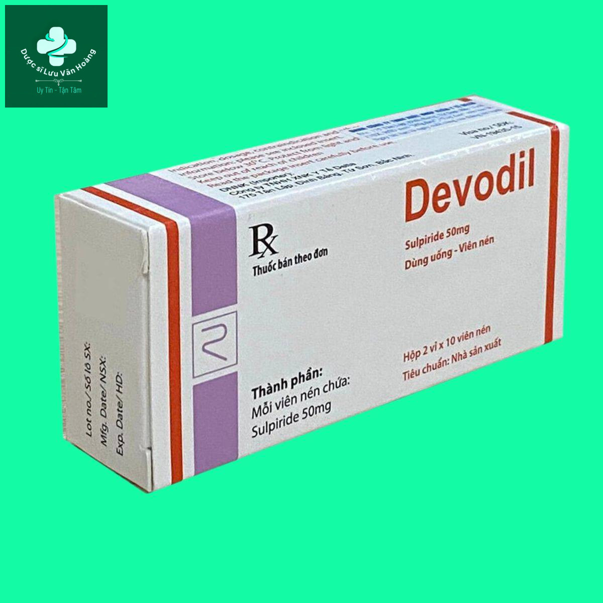 Devodil-50mg-15 Mặt bên hộp thuốc Devodil