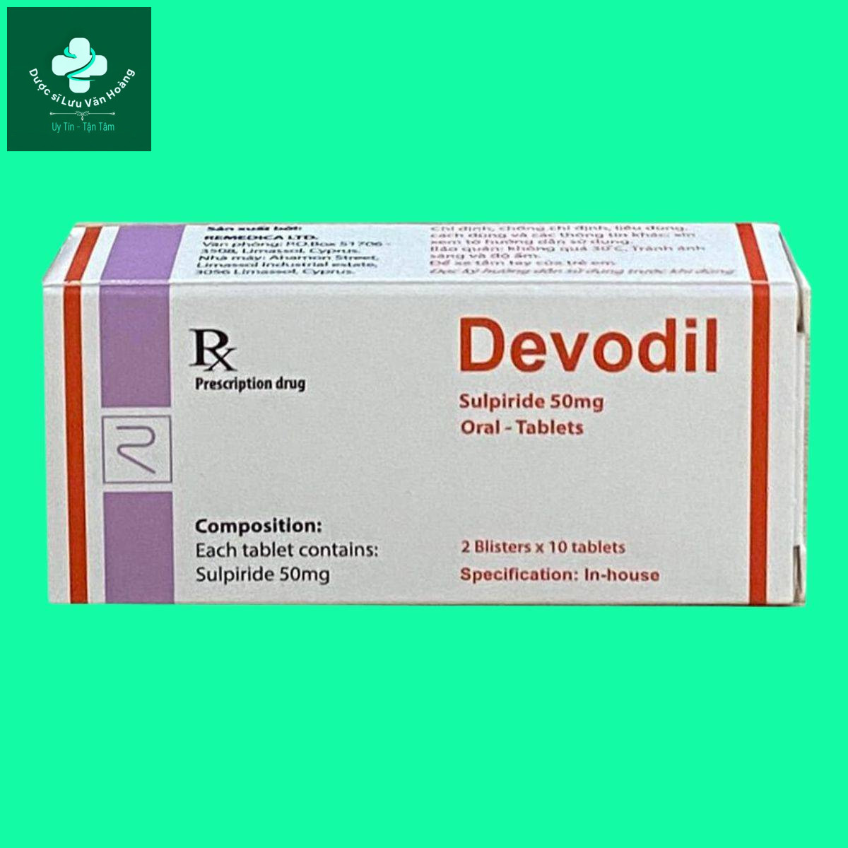 Devodil-50mg-9 Thuốc điều trị các bệnh lý tâm thần Devodil