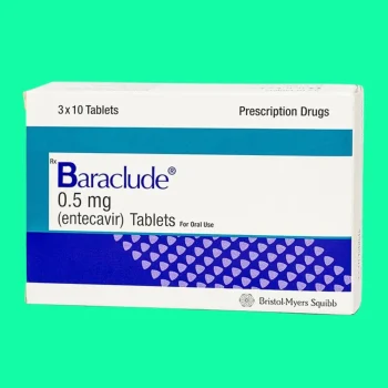 Chính diện hộp Baraclude 0.5mg Bristol