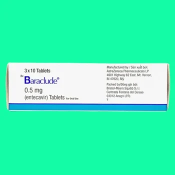Chính diện hộp Baraclude 0.5mg Bristol