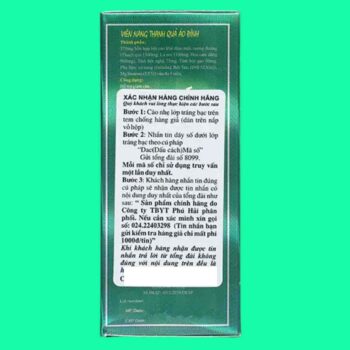 Giảm cân Áo Đình 5 Viên Nang Thanh Quả Áo Đình
