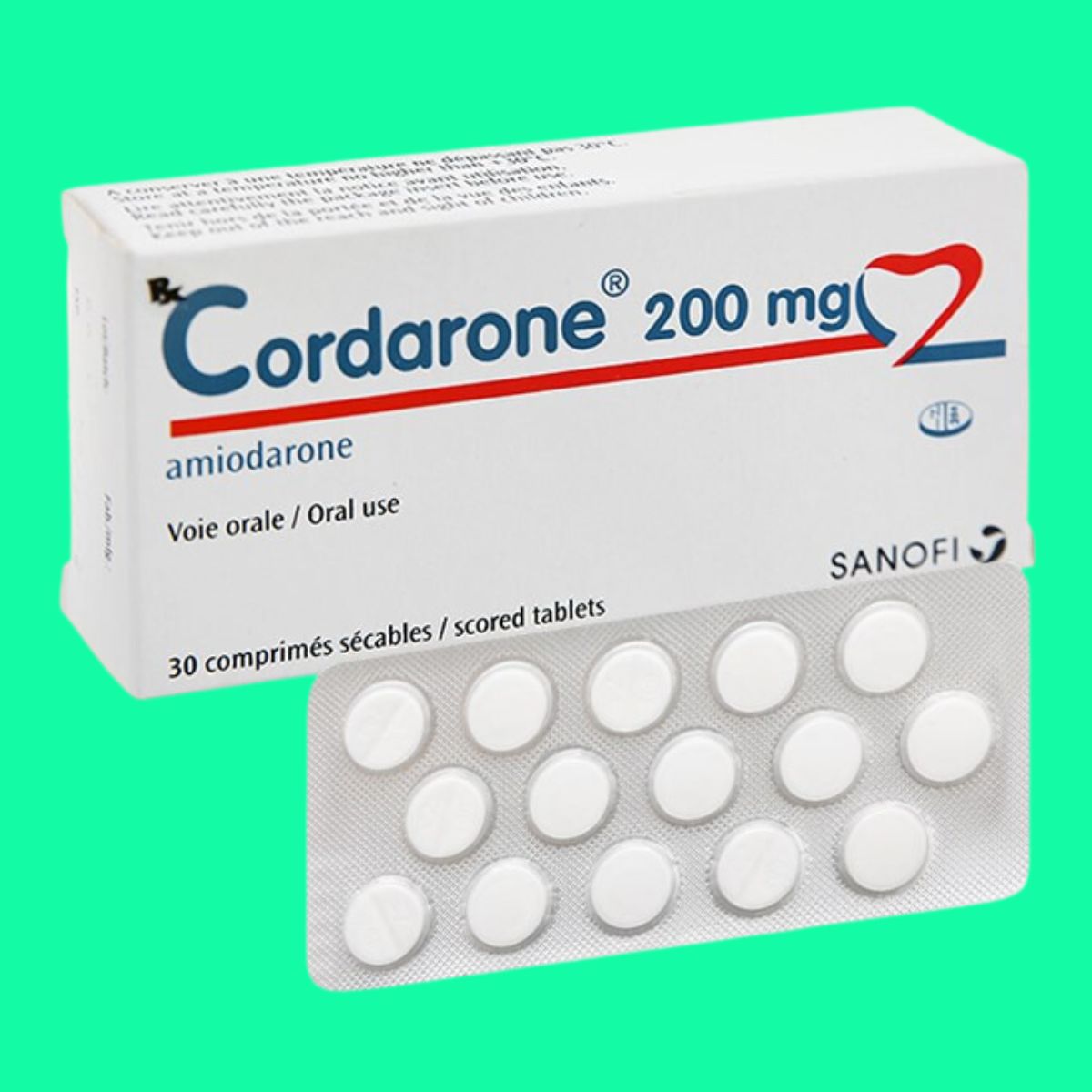 Cordarone 200 mg (1) Cordarone 200 mg phòng ngừa rối loạn nhịp tim