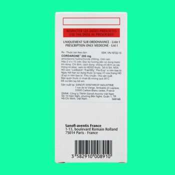Cordarone 200 mg 6 Cordarone 200 mg phòng ngừa rối loạn nhịp tim