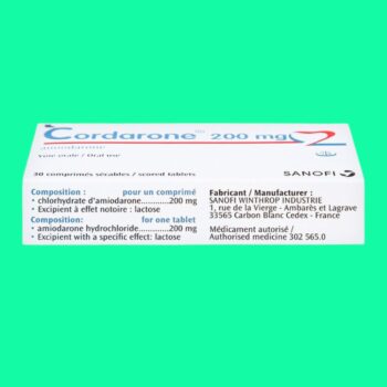 Cordarone 200 mg 5 Cordarone 200 mg phòng ngừa rối loạn nhịp tim