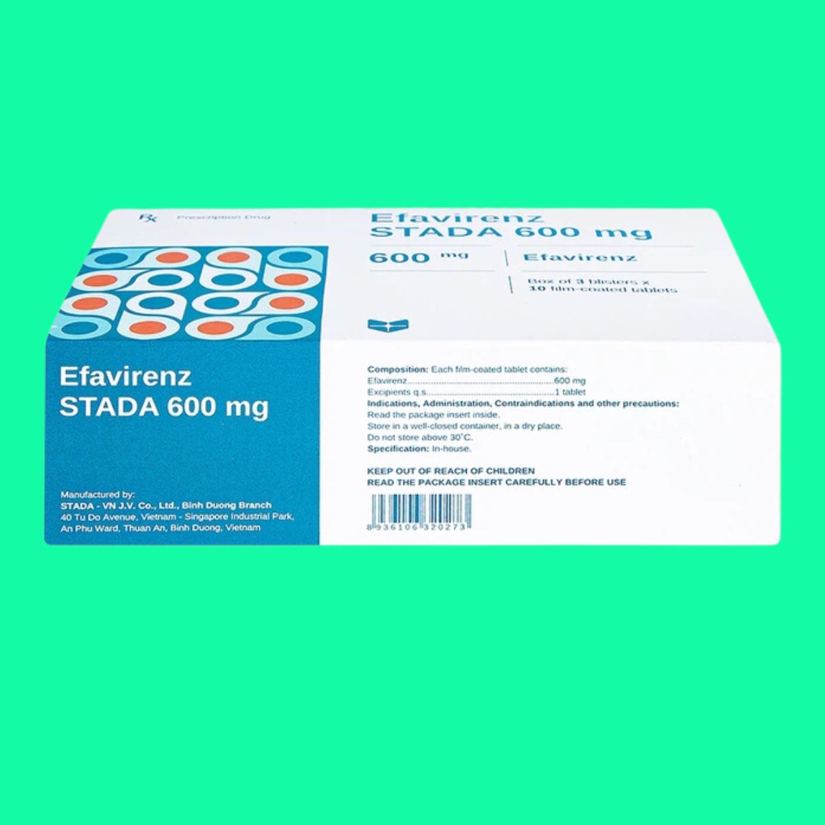 Efavirez stada 600 mg (3) Efavirez stada 600 mg kháng virus HIV