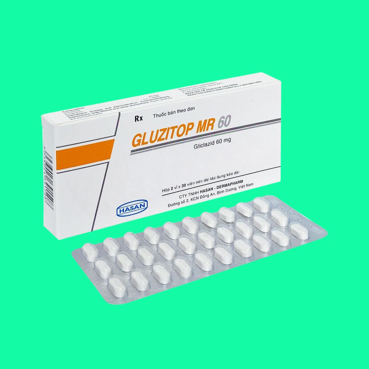 Gluzitop MR60 (2) Thuốc Gluzitop MR 60 Hasan điều trị đái tháo đường tuýp 2