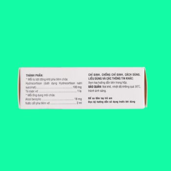 Hydrocortison Bidiphar 5 Hydrocortison Bidiphar 100mg chống viêm, dị ứng