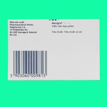 Maxigra 50mg điều trị rối loạn cương dương