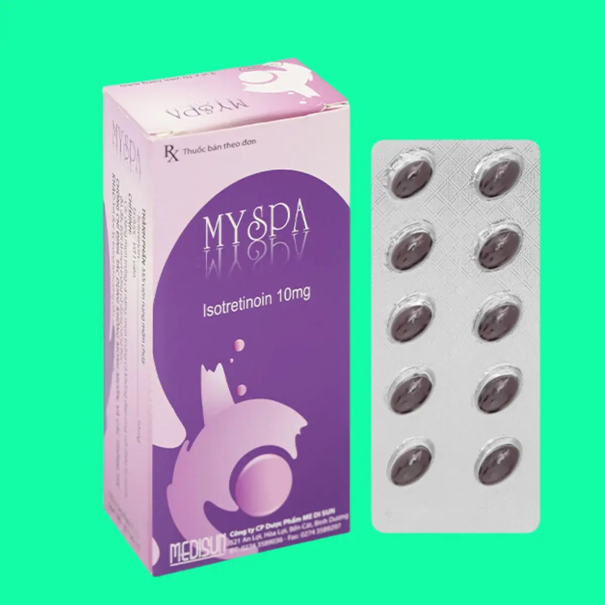Myspa-10mg-1 mặt trước hộp Myspa