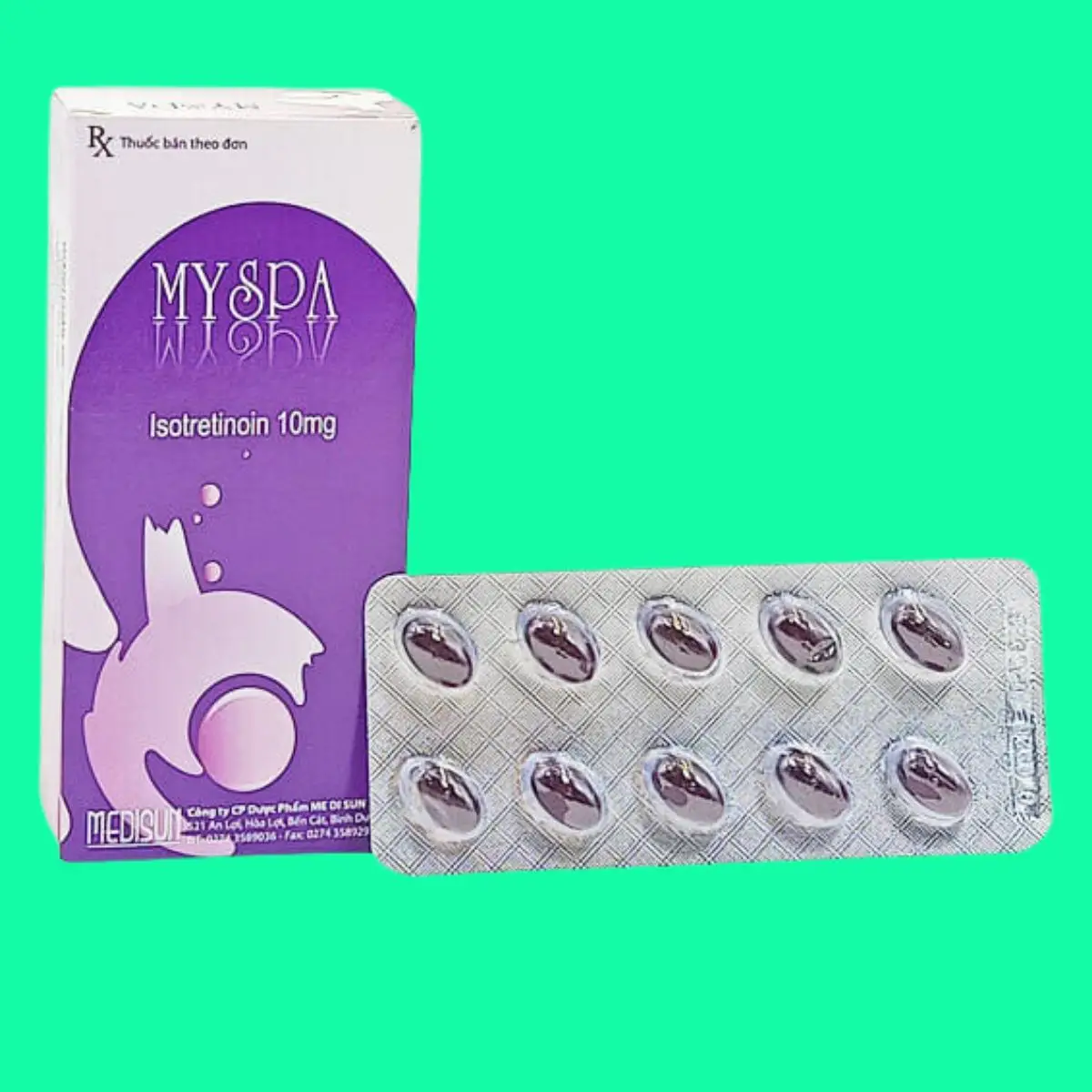 Myspa-10mg-3 mặt trước hộp Myspa