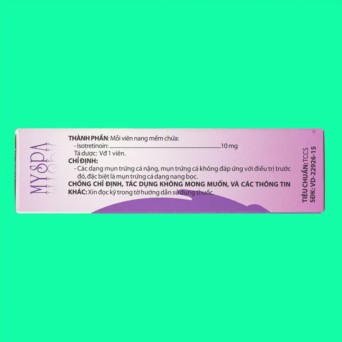 Myspa-10mg-7 Thuốc trị mụn trứng cá Myspa