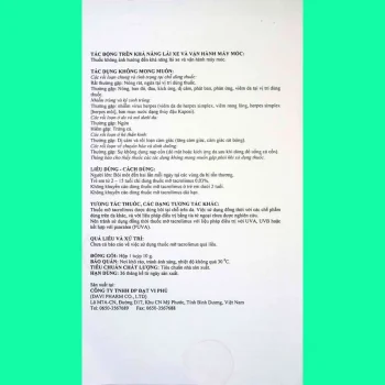 Hướng dẫn sử dụng của thuốc mỡ Tacropic