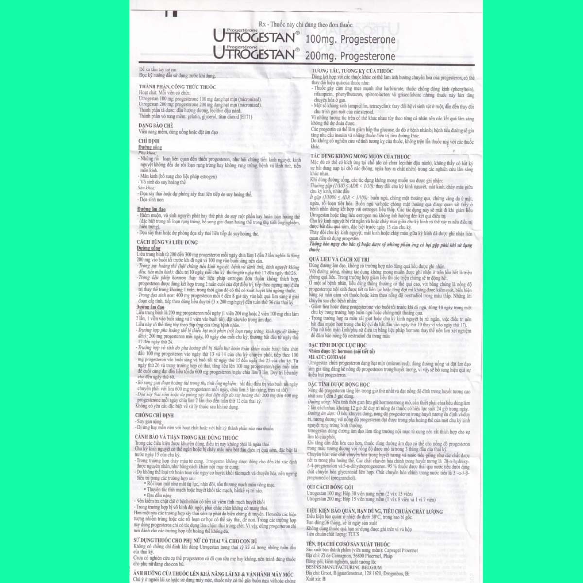 Utrogestan 200mg - 14 Utrogestan 200mg