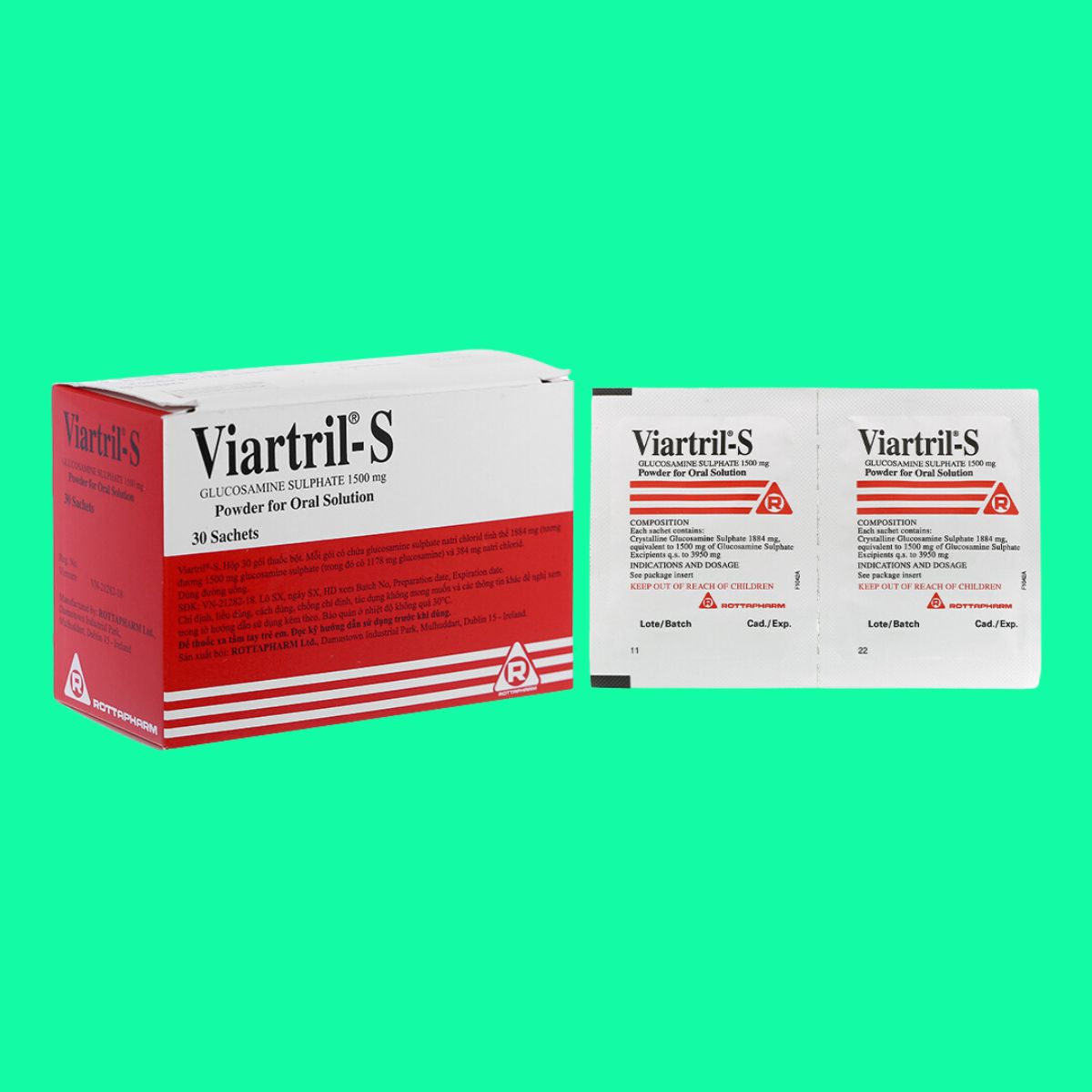 Viartril-S 1500mg (1) Viartril-S 1500mg hỗ trợ xương khớp