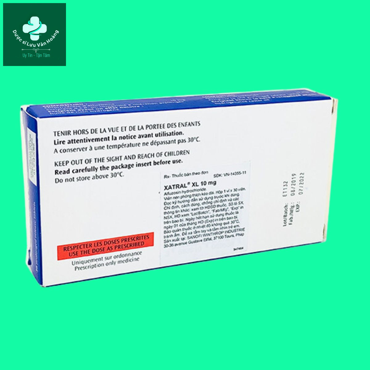 Xatral-Xl-10mg-10 Thuốc Xatral Xl 10mg