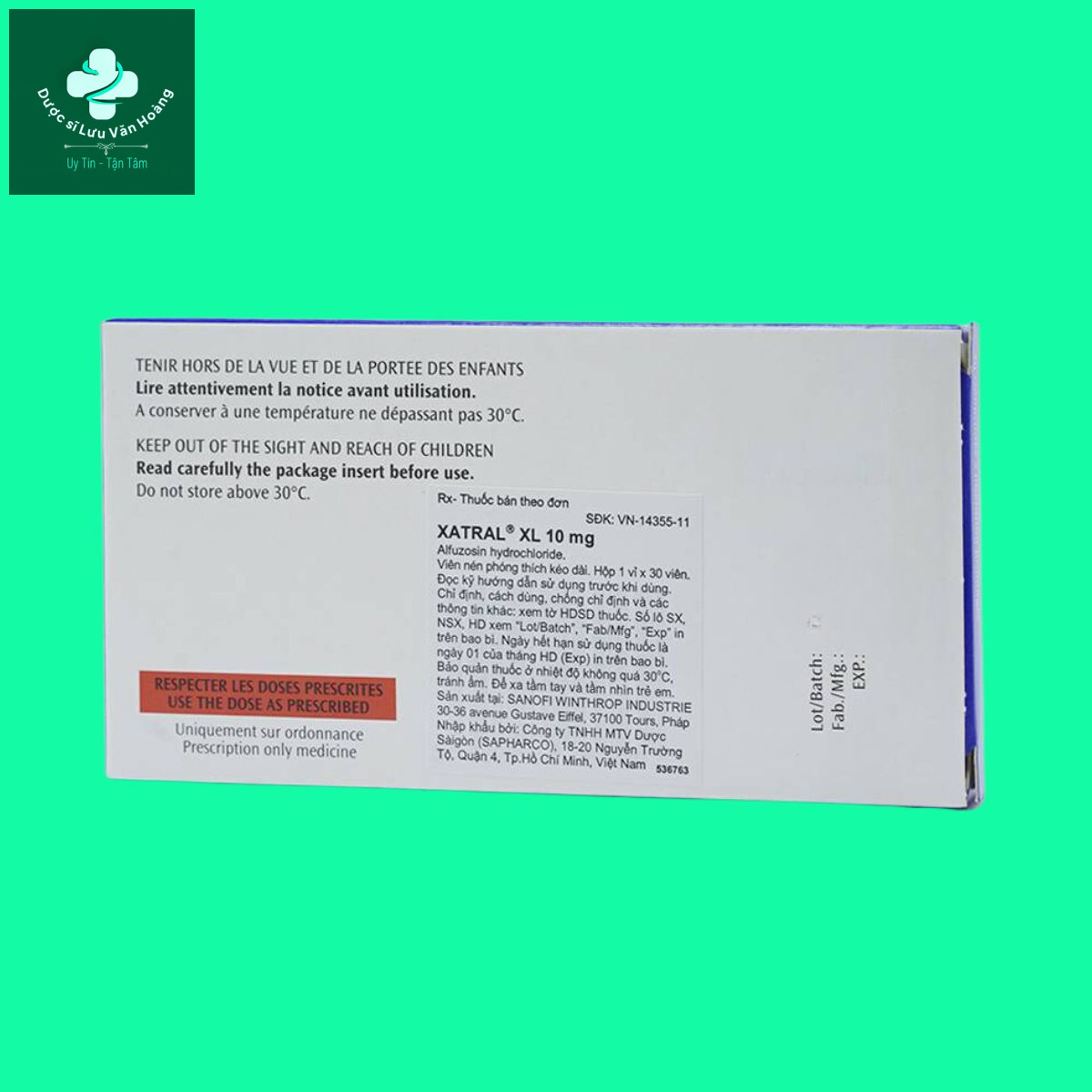 Xatral-Xl-10mg-9 Thuốc Xatral Xl 10mg