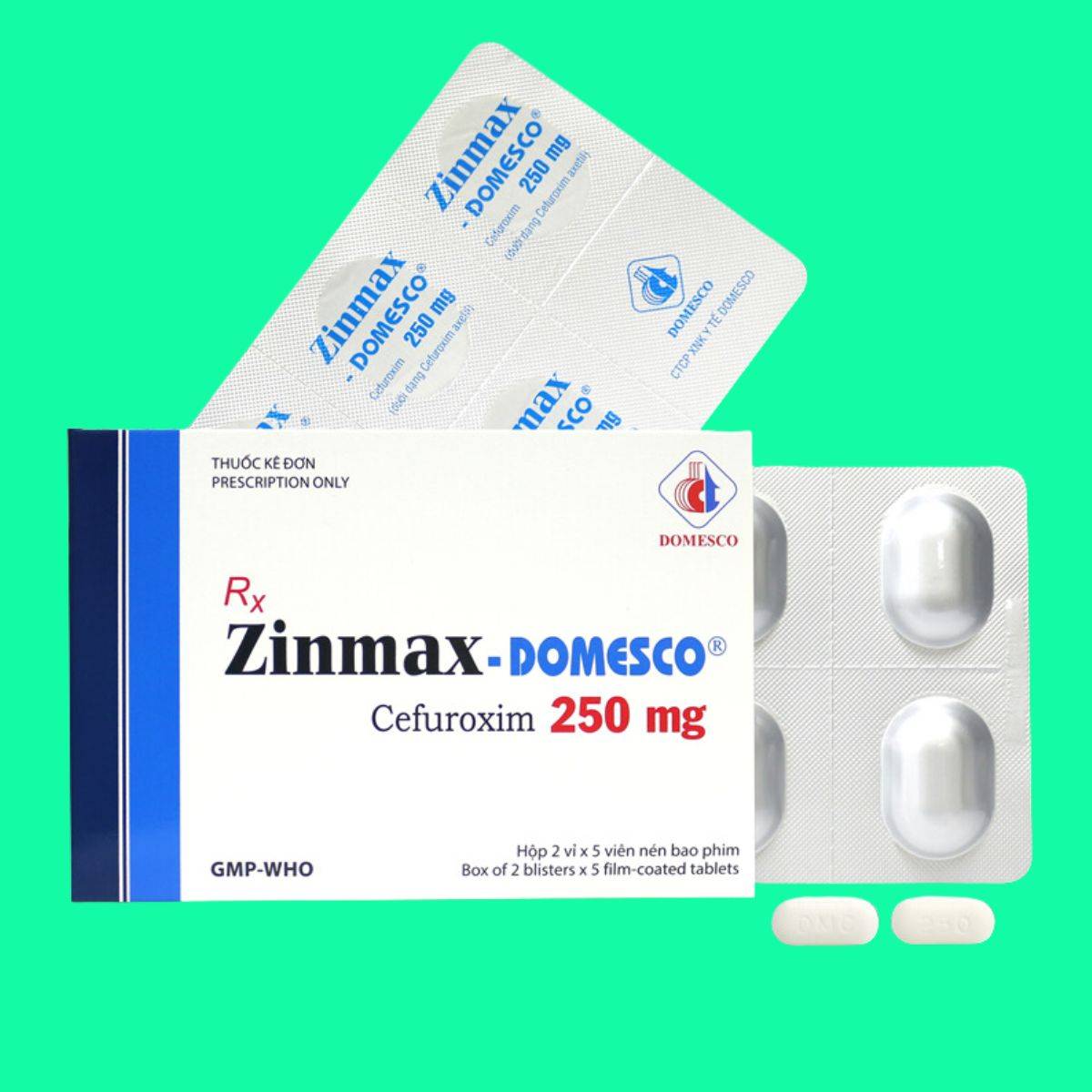 Zinmax-Domesco-250-2 Thuốc Zinmax - Domesco 250mg