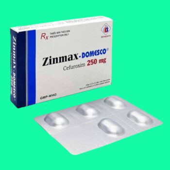 Zinmax Domesco 2 Mặt trước hộp thuốc Zinmax - Domesco 250mg