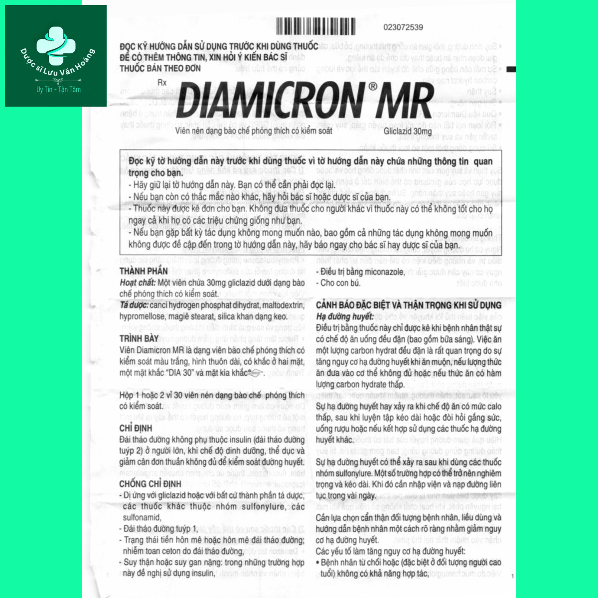 diamicron-mr-hdsd-1 Diamicron MR 30mg