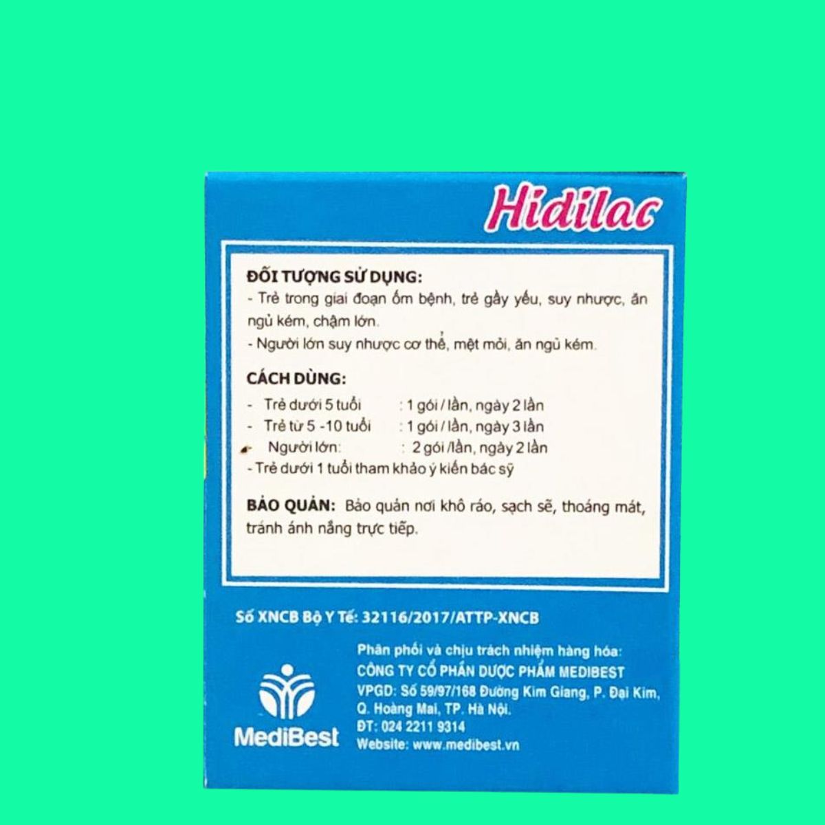hidilac (6) Hidilac có tác dụng gì?