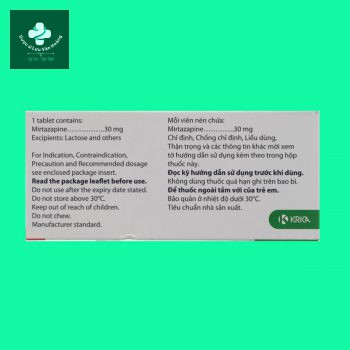 Thuốc Mirzaten 30mg