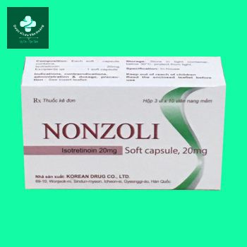 Ảnh mặt trước của hộp thuốc Nonzolin