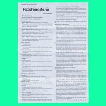 Fexofenaderm 7 fexofenaderm 120mg