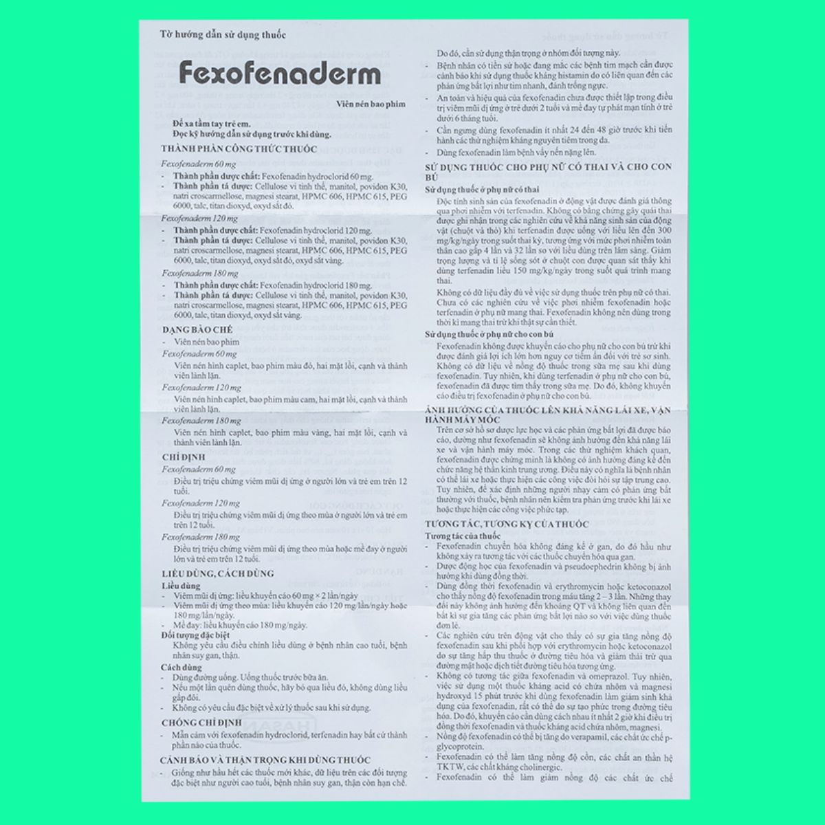 thuoc-fexofenaderm-120mg-8 fexofenaderm 120mg