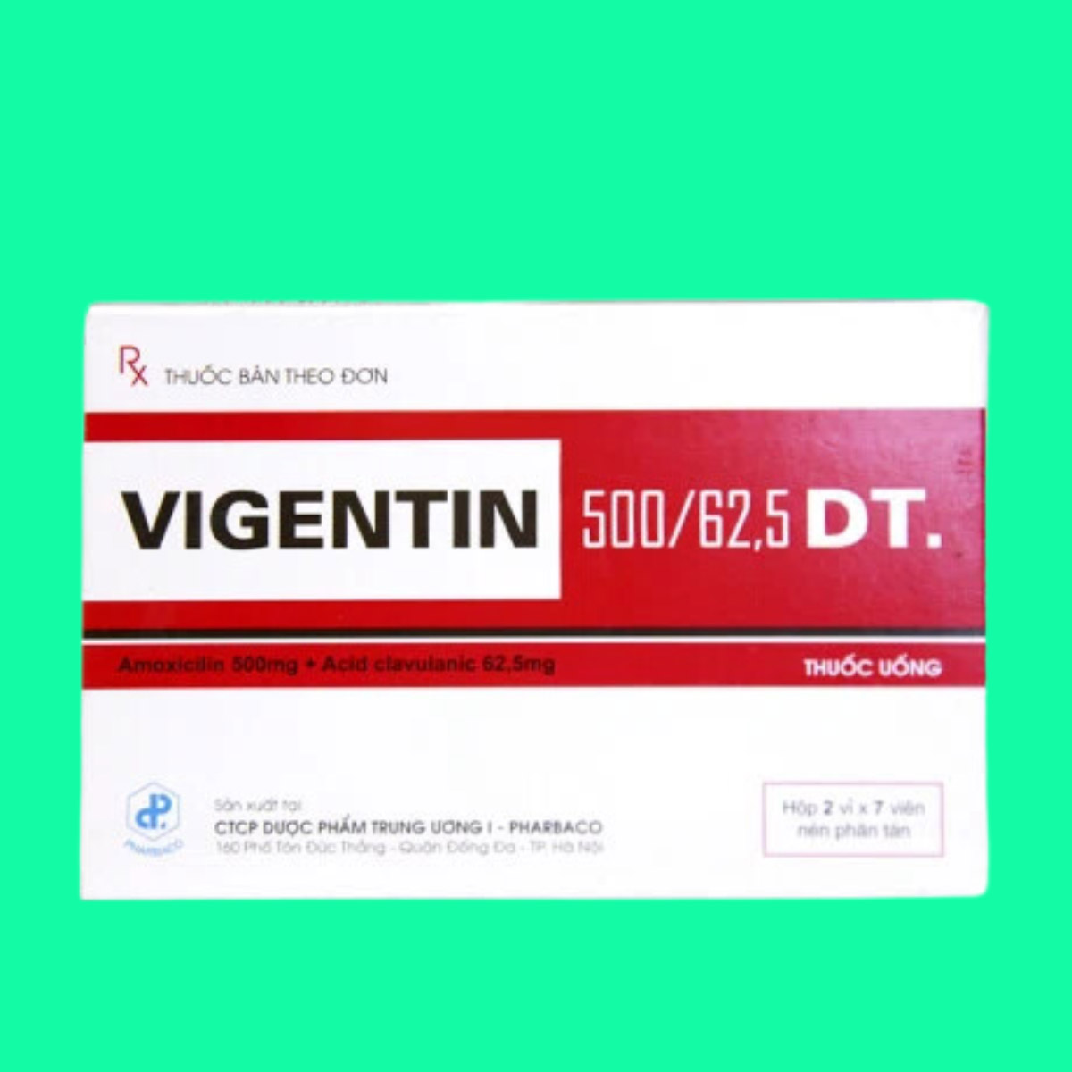 vigentin - 2 Thuốc Vigentin 500/62,5 DT