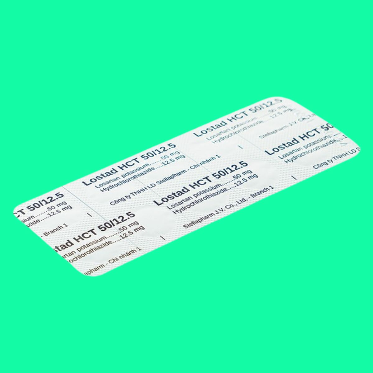 Lostad HCT 50-12,5mg (8) Lostad HCT 50/12.5mg điều trị tăng huyết áp