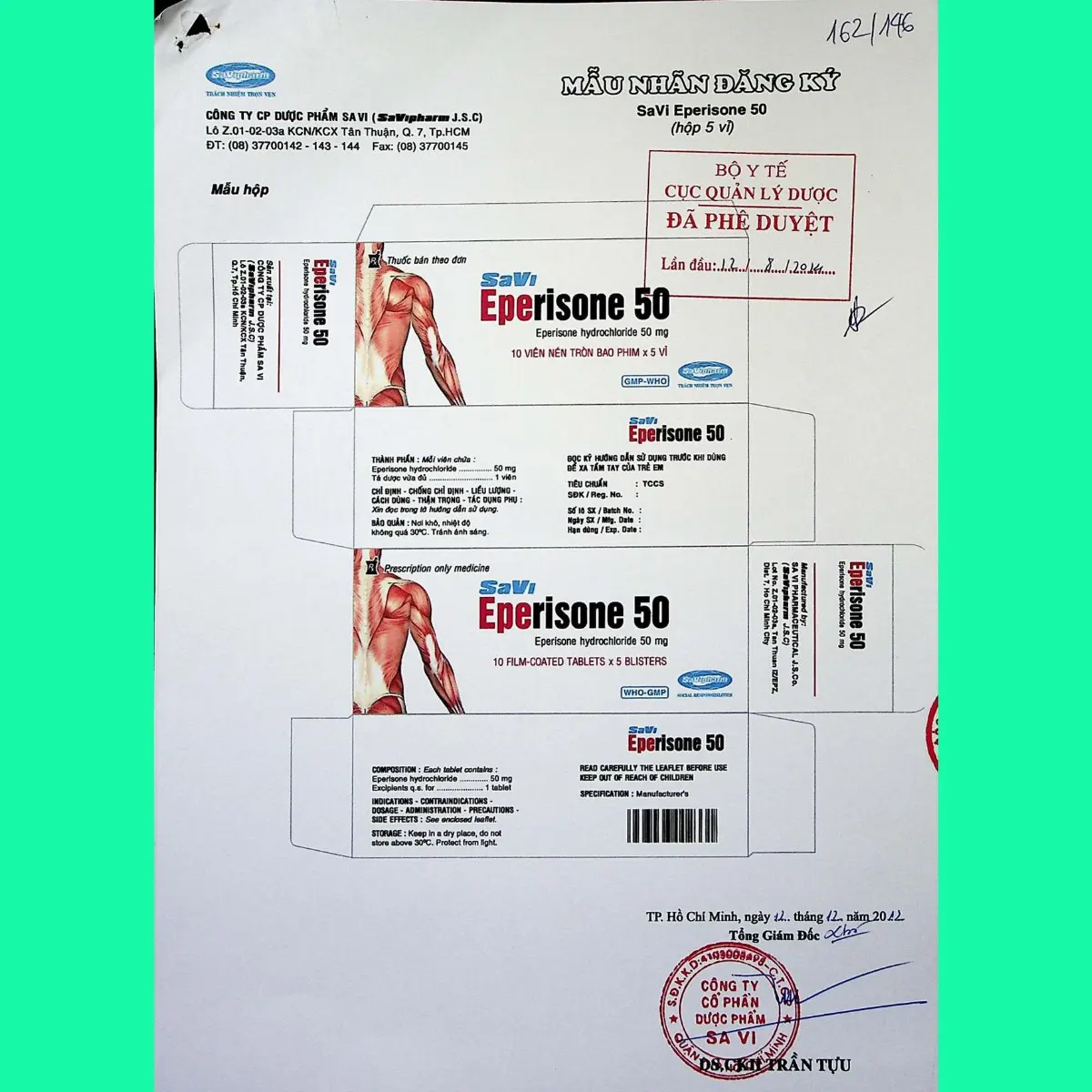 eperisone-50-12 Thuốc Savi Eperisone 50
