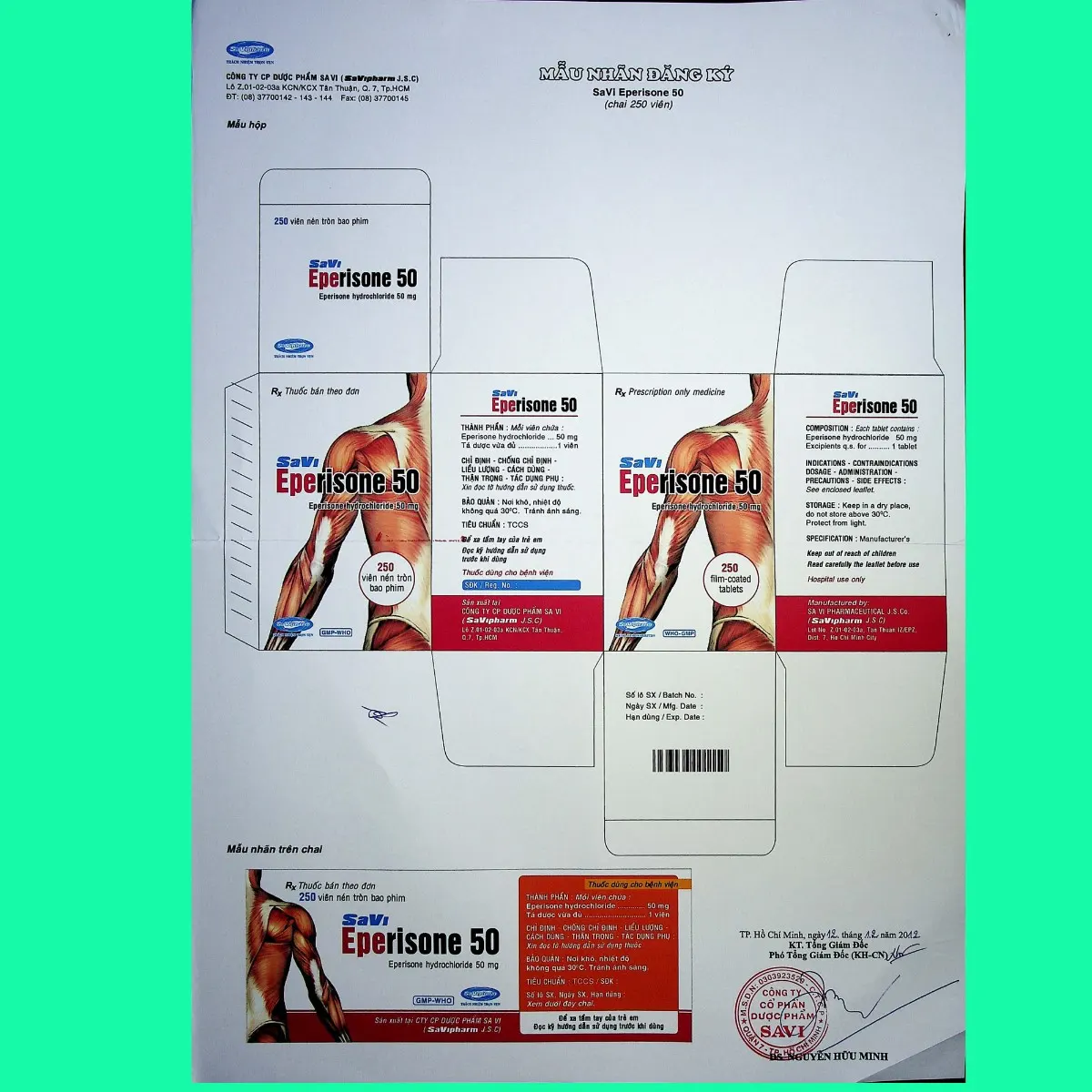 eperisone-50-15 Thuốc Savi Eperisone 50