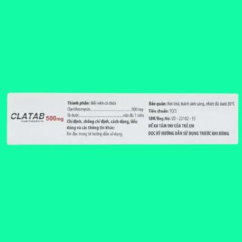 Clopias 5 Thuốc Clatab có tác dụng gì?