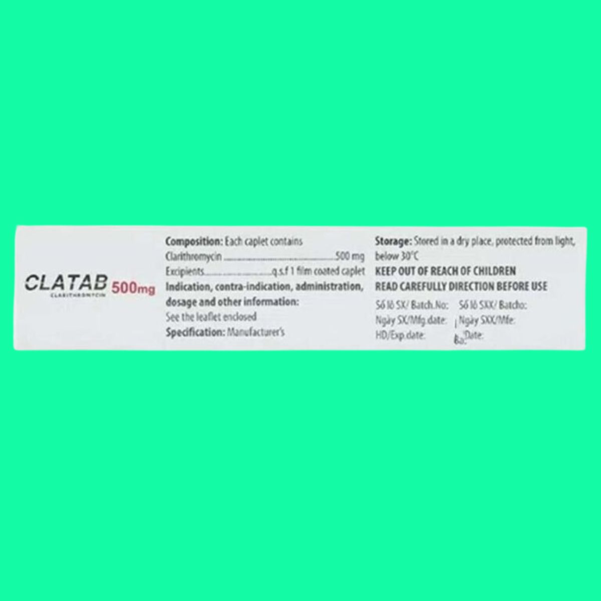 Clatab-500 (2) Thuốc Clatab có tác dụng gì?