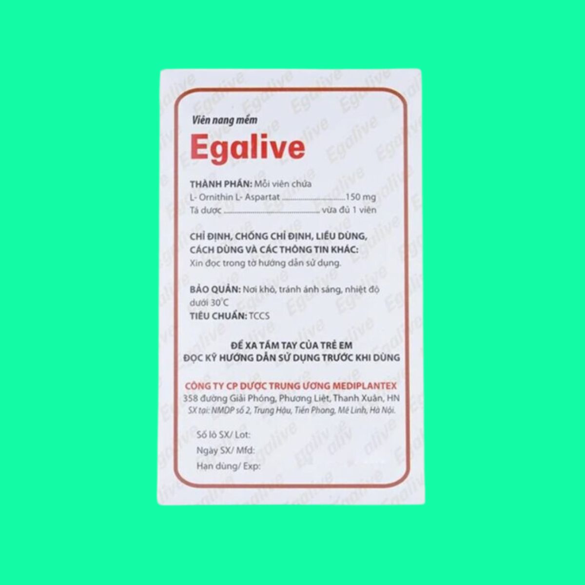 Egalive-150mg (3) Thuốc Egalive có tác dụng gì?