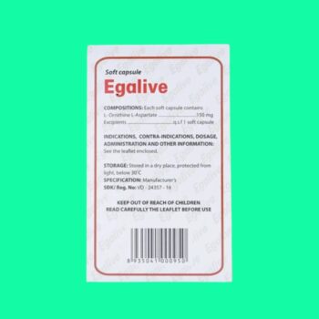Egalive 150mg 4 Thuốc Egalive có tác dụng gì?