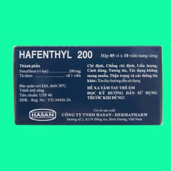 HafenThyl 200mg 7 Thuốc HafenThyl 200 có tác dụng gì?