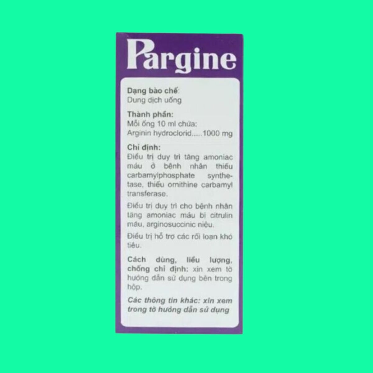 Pargine (3) Thuốc Pargine có tác dụng gì?