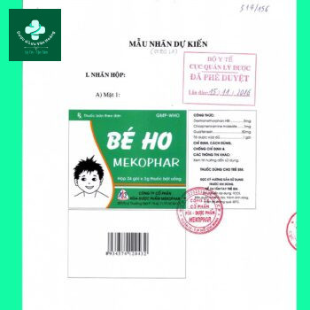 Bé ho Mekophar 13 Thuốc Bé ho Mekophar