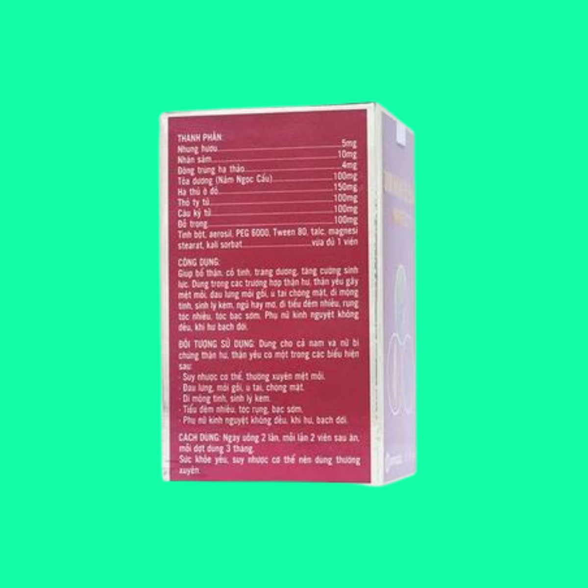 Sam nhung bo than Nam Duoc - 3 Sâm Nhung Bổ Thận Nam Dược