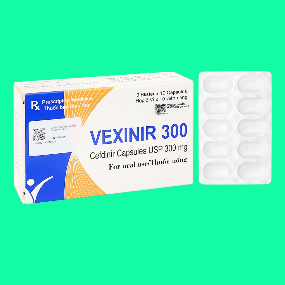 Vexinir 300 (2) Vexinir 300 điều trị nhiễm trùng tai mũi họng