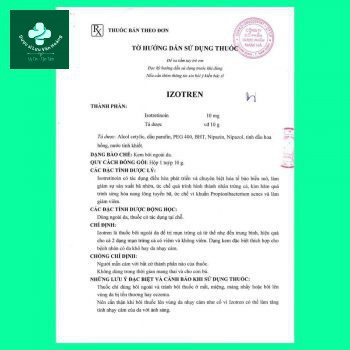 Izotren 0.1% 6 hướng dẫn sử dụng thuốc izotren 0.1%