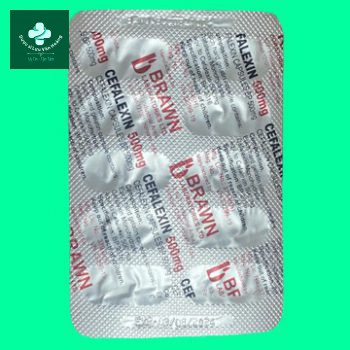 Vỉ Cefalexin Capsules mặt sau