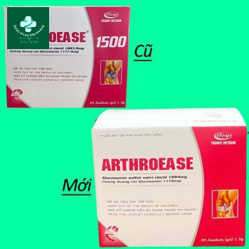 Hộp thuốc Arthroease 1500 cũ và mới